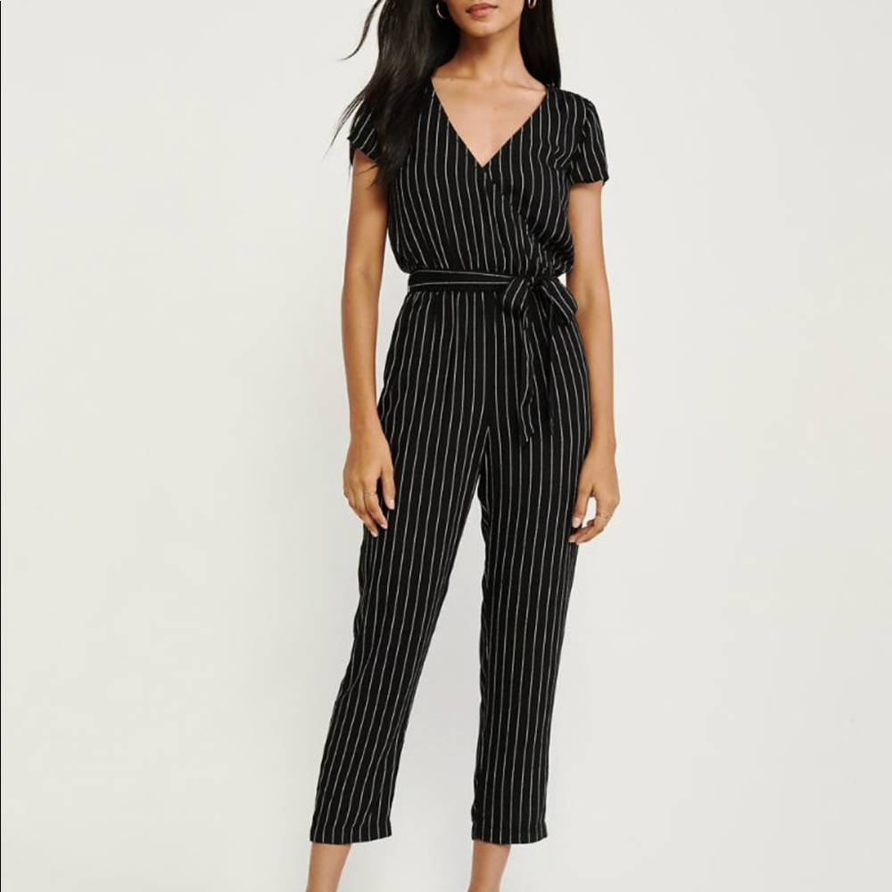 NWT Abercrombie Striped Jumpsuit